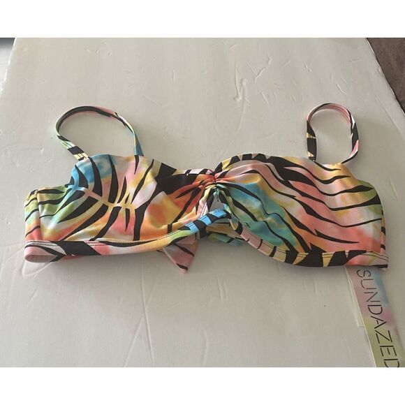 Sundazed Printed Becky Sized 32C Bikini Top NWT - Picture 1 of 3